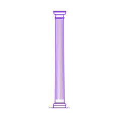 Buildings Stone Columns Roman Tuscan Tapered Fluted Medium Sketch Drawing Svg, Free Vectors File